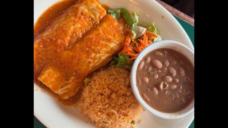 Enchilada combo from Güero's Taco Bar.