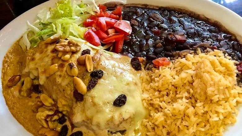 Chille relleno combo platter from Polvos.