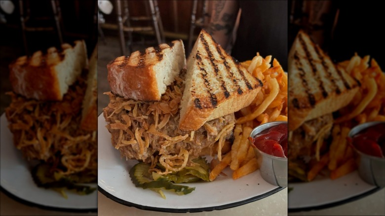 Henry public's turkey leg sandwich