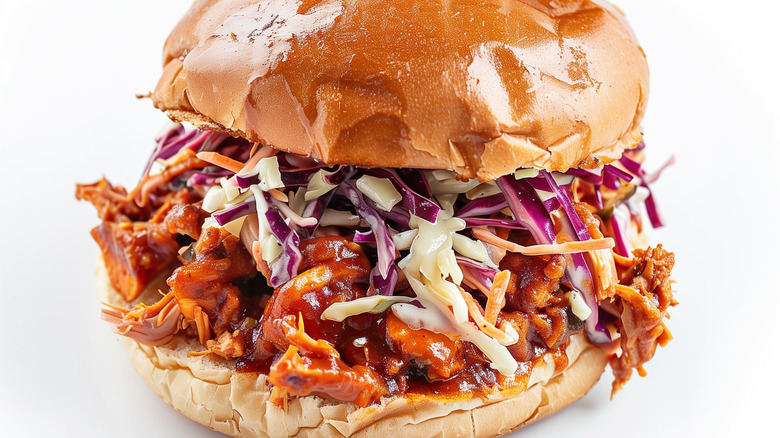 jackfruit and coleslaw sandwich