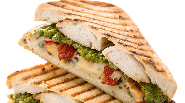 a pesto chicken sandwich