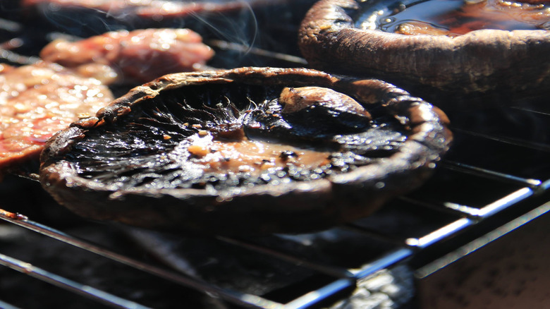 portobello steaks on a grill
