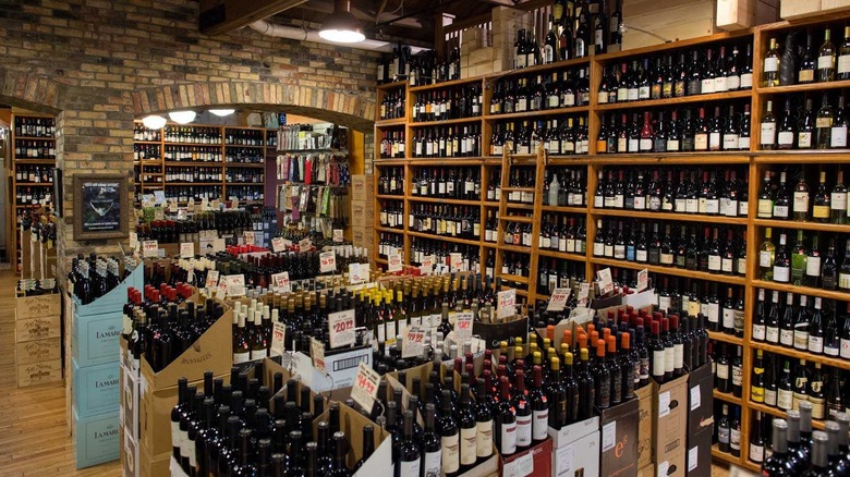 Interior of Martha's Vineyard wine store
