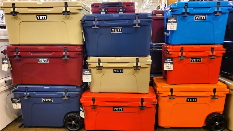 Assorted Yeti coolers