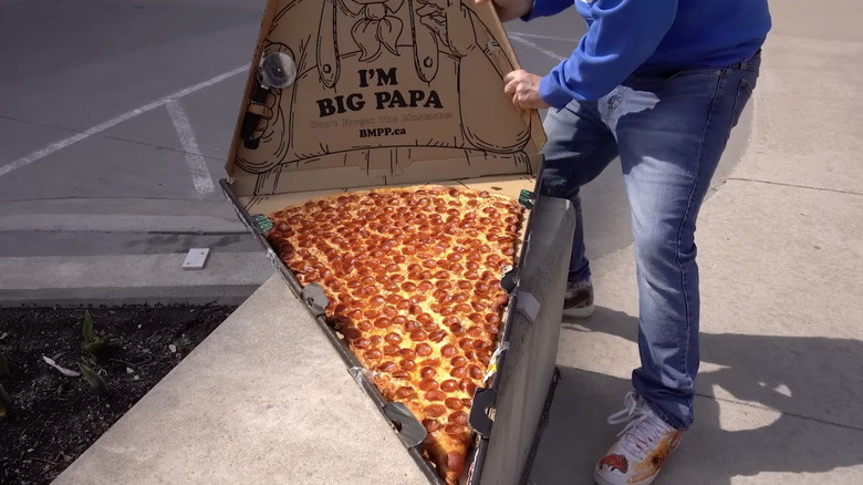 Large pizza slice from Big Mama's and Papa's Pizzeria