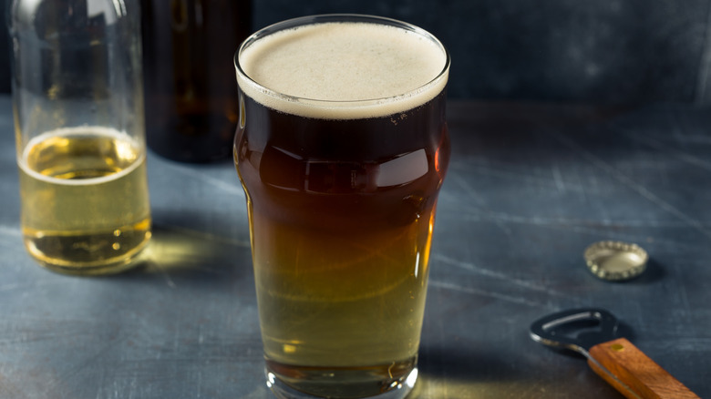 snakebite cocktail made with stout