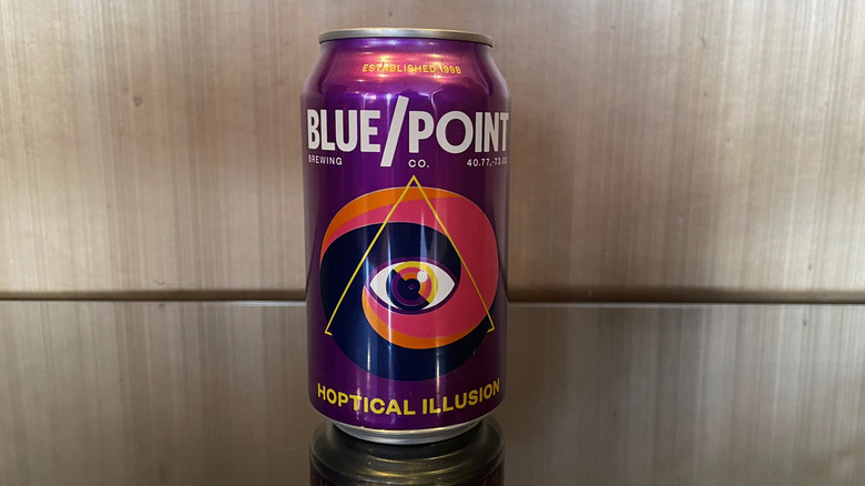 A single can of Blue Point Hoptical Illusion.