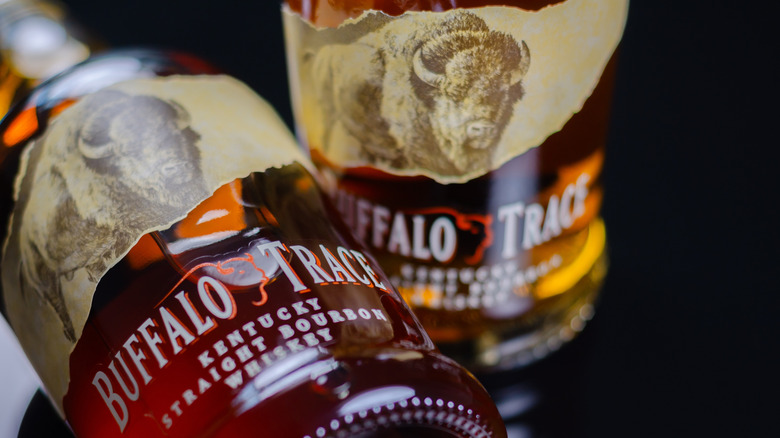 bottles of Buffalo Trace bourbon