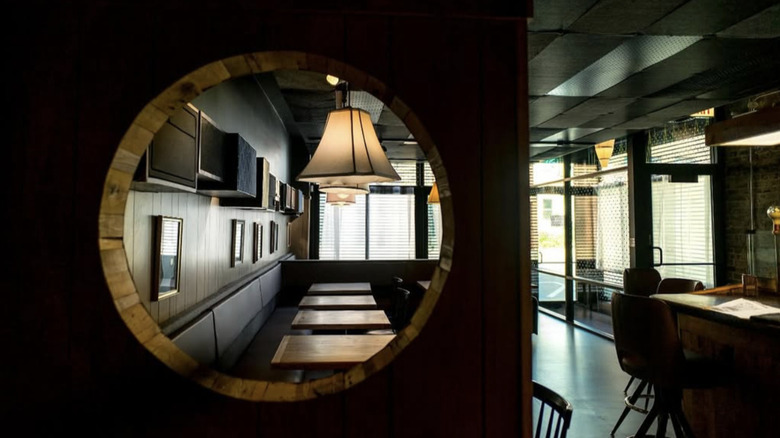 The rustic and relaxed interior of Parachute Hifi