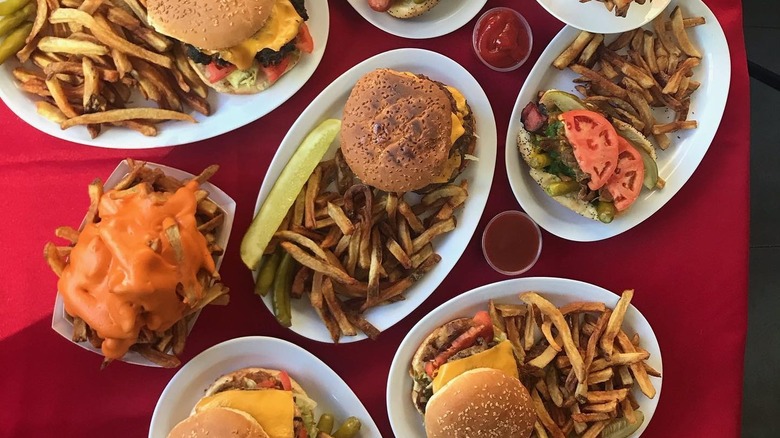 plates of food from Weiner's Circle