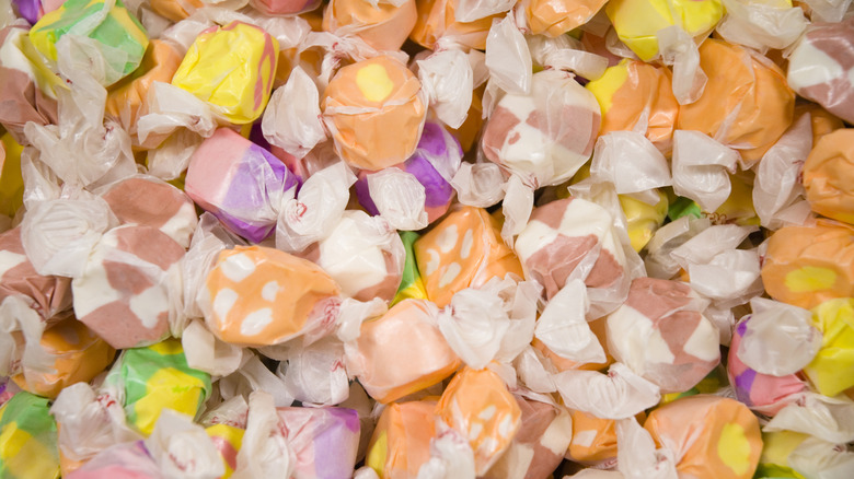 An assortment of salt water taffies.