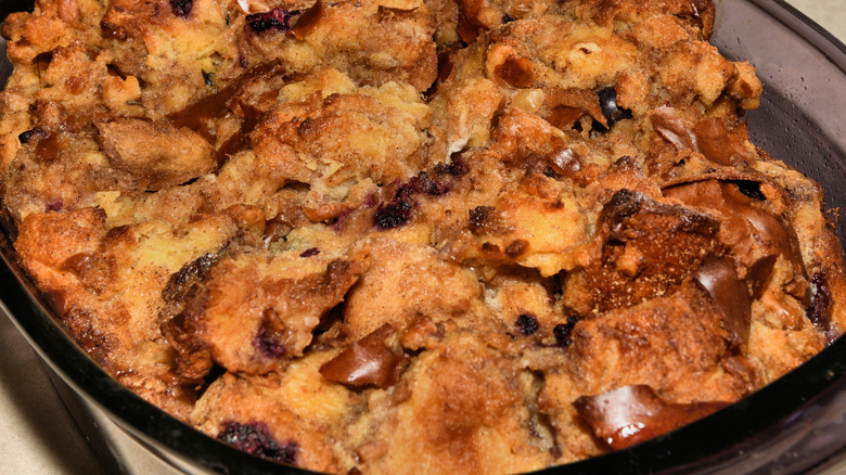 French toast casserole in a pan