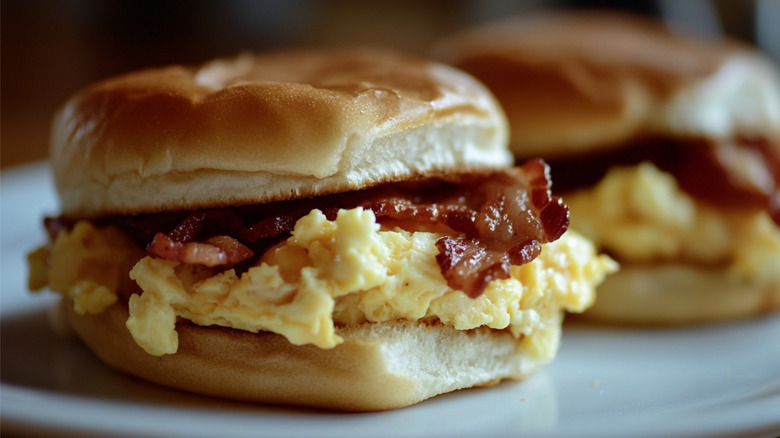 bacon egg and cheese breakfast sliders