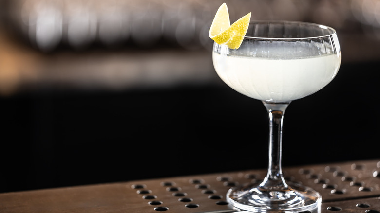 French 75 with lemon twist