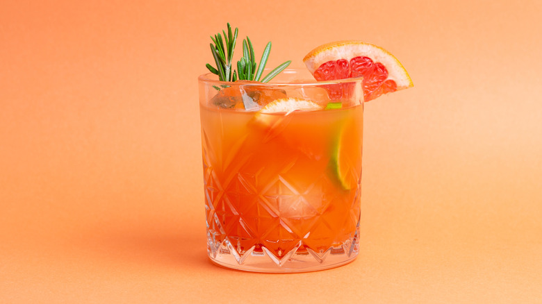 paloma cocktail orange background