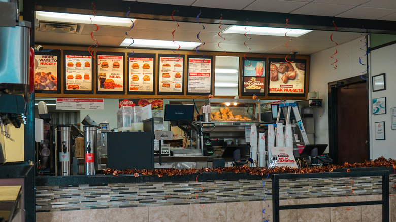 Arby's restaurant counter