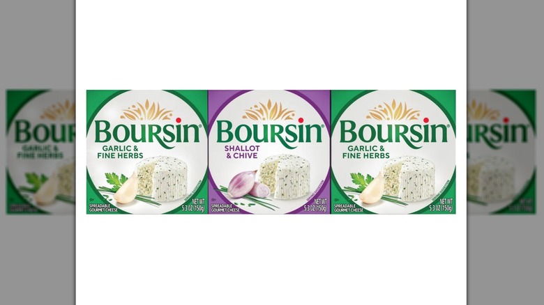 Boursin Garlic & Fine Herbs + Shallot & Chive packages