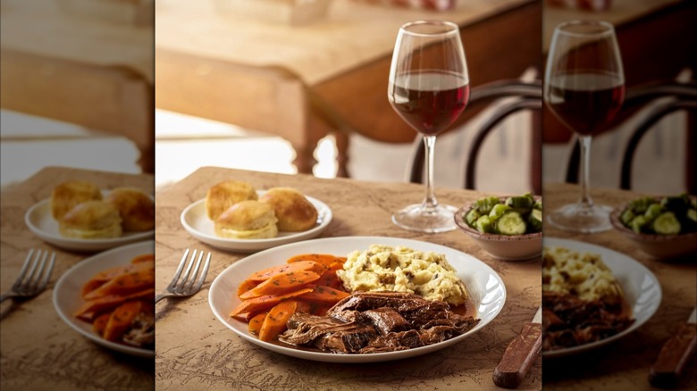 Bison brisket dinner at Ted's