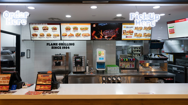 counter of a Burger King