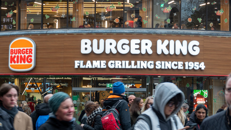 The exterior of a British Burger King location.