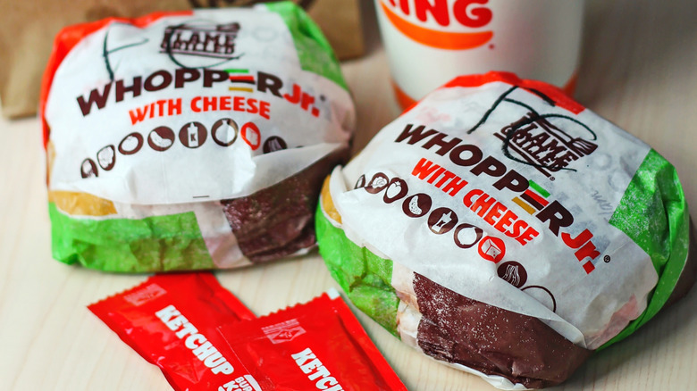 Two Whopper Jr. burgers