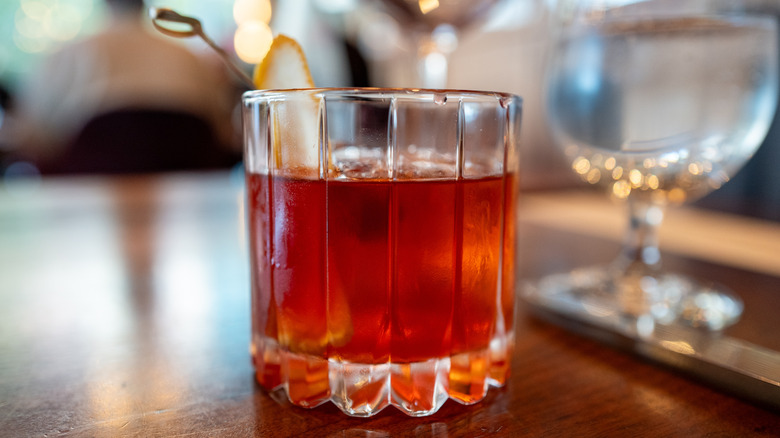 An old fashioned cocktail.