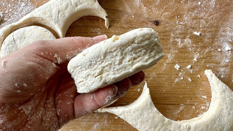 Cut additional biscuits
