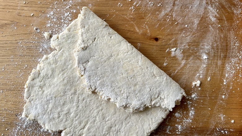 Fold dough