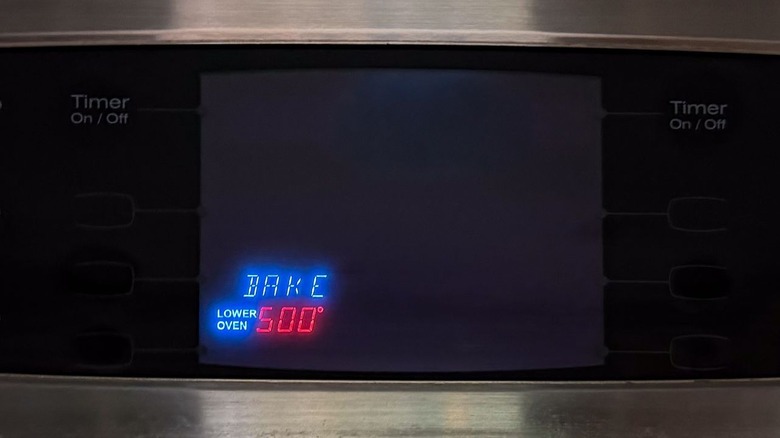 Oven preheated to 500 F