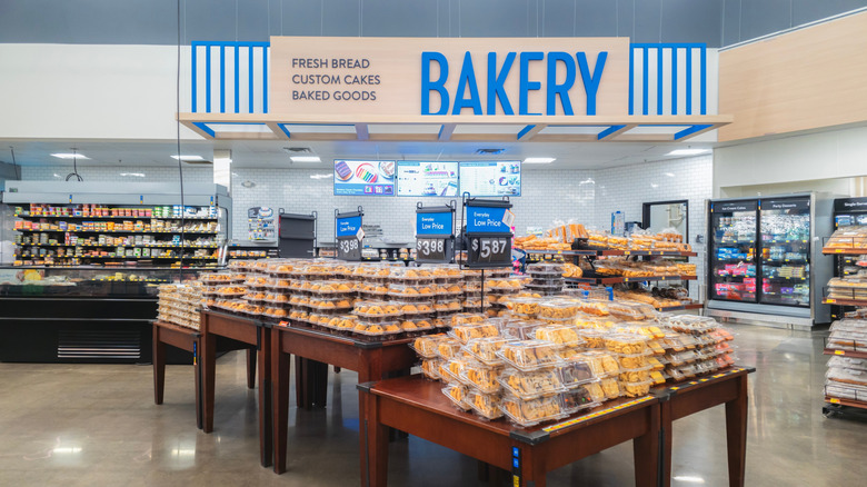 The bakery section of a Walmart store.