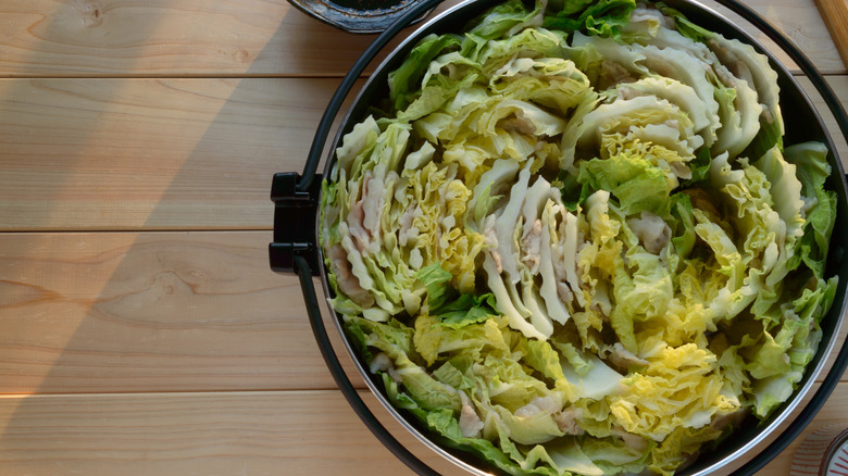 a pot of mille-feuille nabe