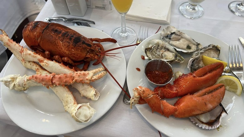 Crabs legs, lobster, shrimp buffet