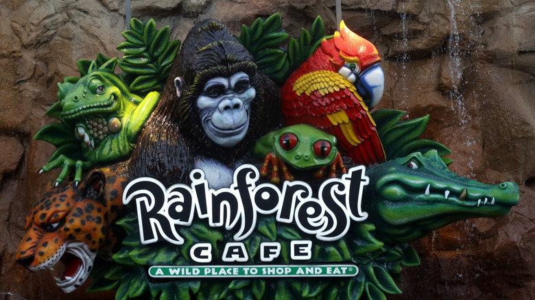 Rainforest Cafe sign