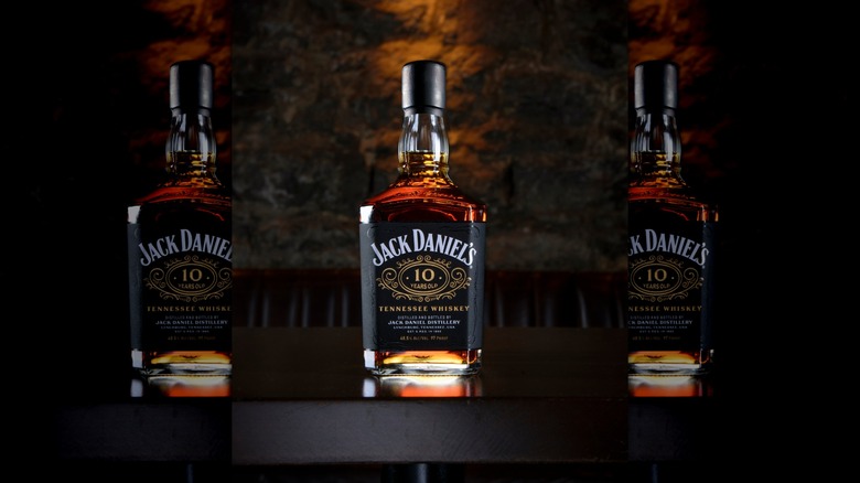 A bottle of Jack Daniel's 10-year-old whiskey