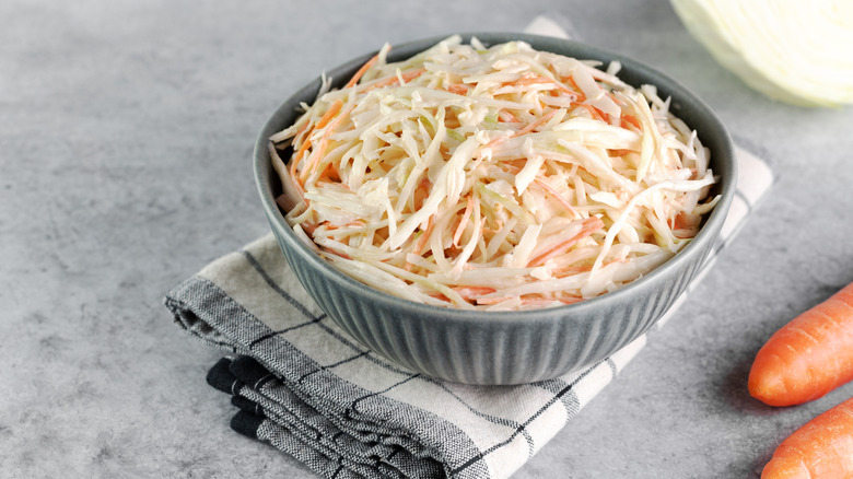 Bowl of mayo-based slaw