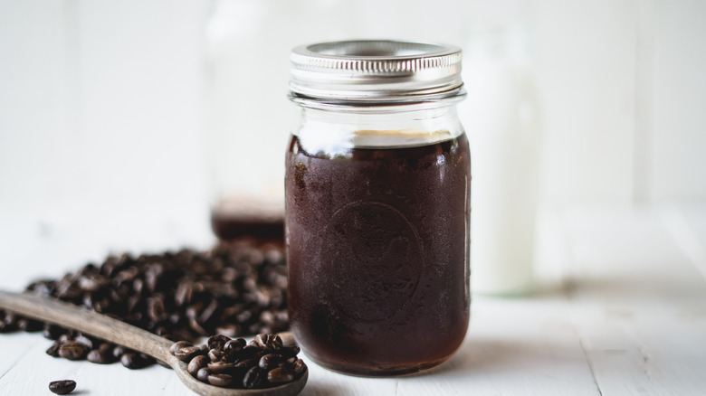 jar of cold brew coffee