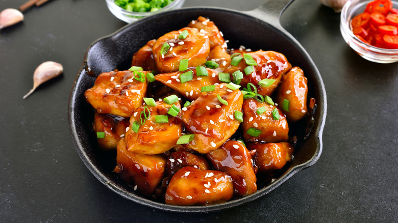 Chicken in cast iron pan