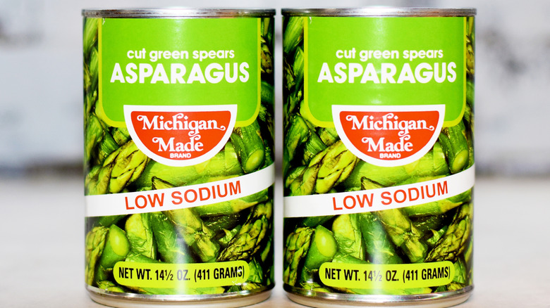 Michigan Made Asparagus cans
