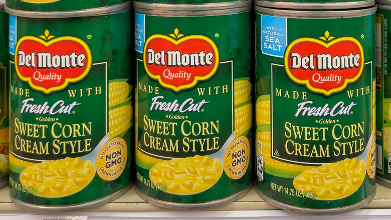 Del Monte canned fresh cut sweet corn cream style