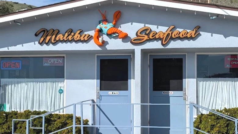 Front entrance of Malibu Seafood.