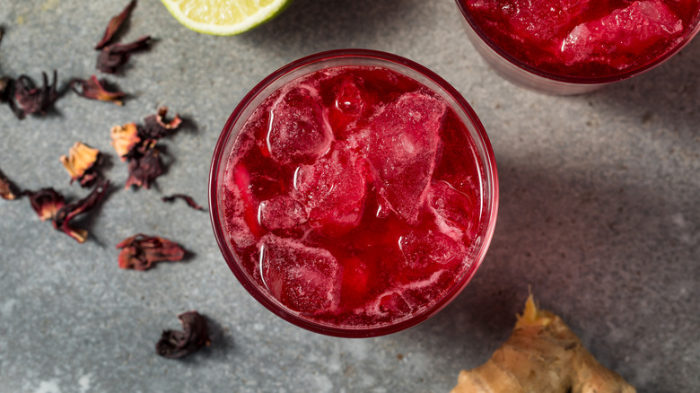 Cocktail made with sorrel