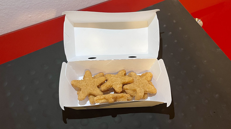 Chicken Stars from Carl's Jr. sitting in their box