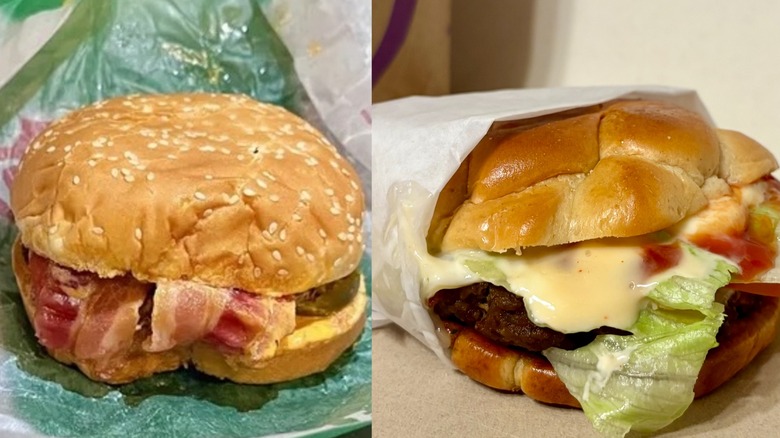 Single El Diablo Burger and Buttery Smashed Jack side by side