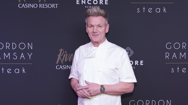 Gordon Ramsay at the opening of Gordon Ramsay Steak at the River Rock Casino Resort