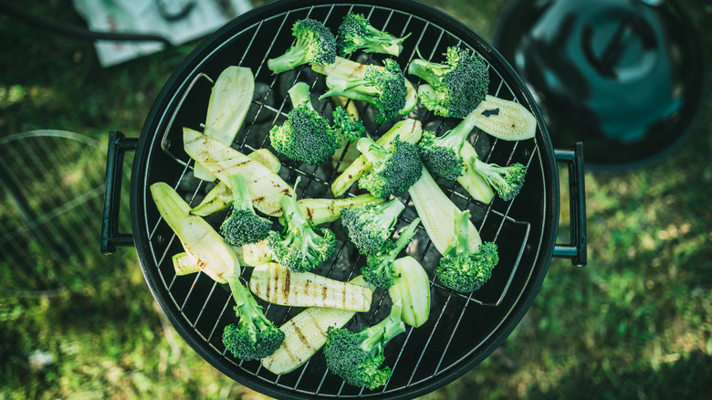 gas barbecue in back yard