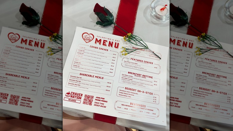 White Castle Valentine's Day menu