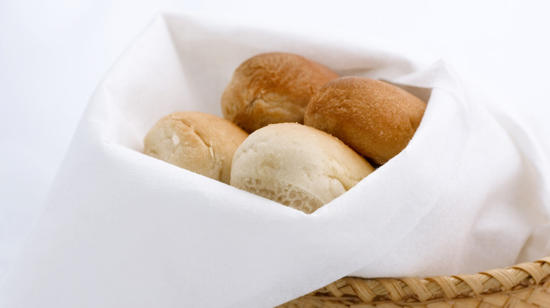 A basket of breadsticks