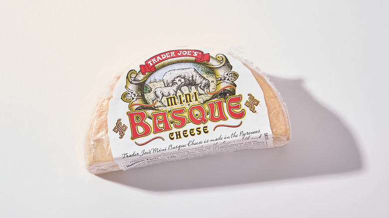 Mini basque cheese on a table