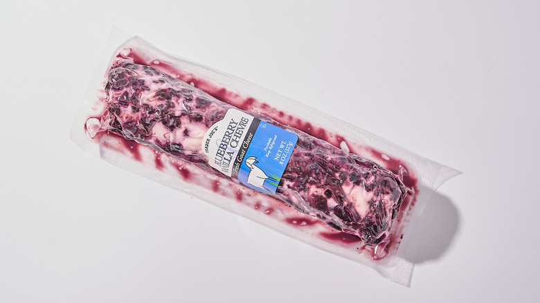 blueberry vanilla chevre on a table