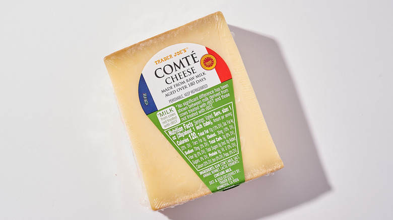 Compté cheese on a table